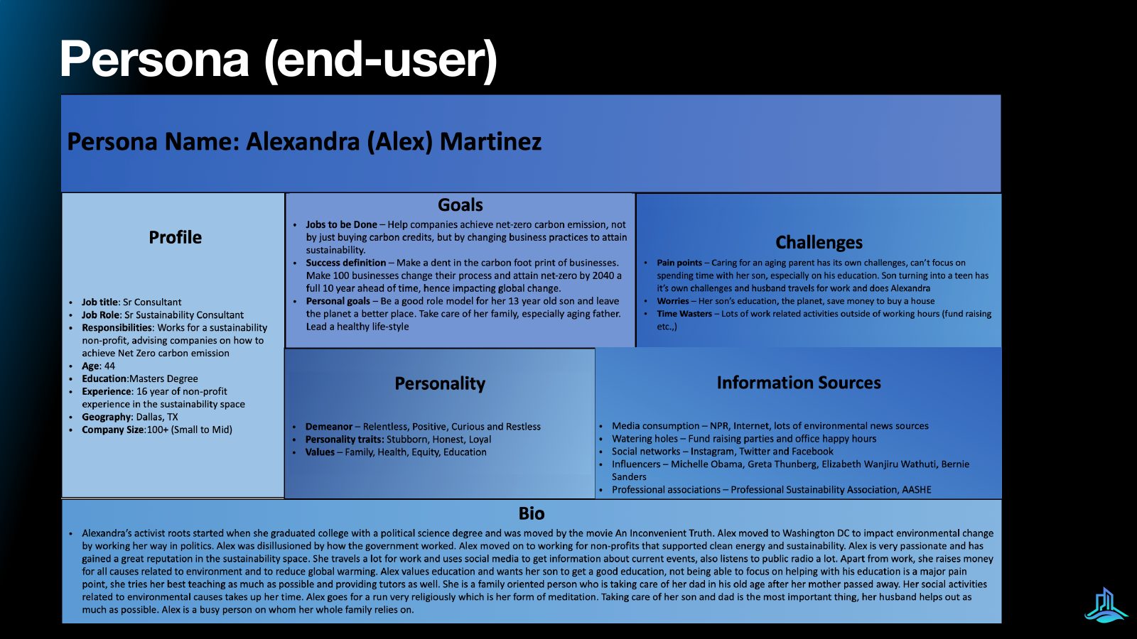 Slide 17 of 21: Persona (end user)